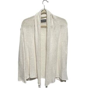 Wooden Ships off-white open front cardigan in excellent preowned condition ￼
